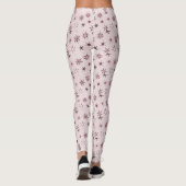 roze Geo Stars - patroon. Leggings (Achterkant)