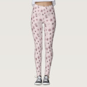 roze Geo Stars - patroon. Leggings (Voorkant)