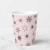 roze Geo Stars - patroon. Papieren Bekers (Links)