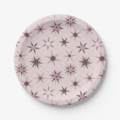 roze Geo Stars - patroon. Papieren Bordje (Voorkant)