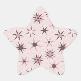 roze Geo Stars - patroon. Ster Sticker
