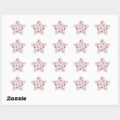  roze Geo Stars - patroon. Ster Sticker (Vel)