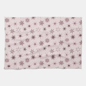  roze Geo Stars - patroon. Theedoek (Horizontaal)