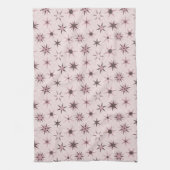  roze Geo Stars - patroon. Theedoek (Verticaal)