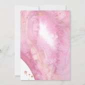 Roze Geode en Faux Gold Kijk | 30e verjaardag Kaart (Achterkant)