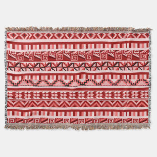 Roze Geometric Abstract Aztec Tribal Print Patroon Deken