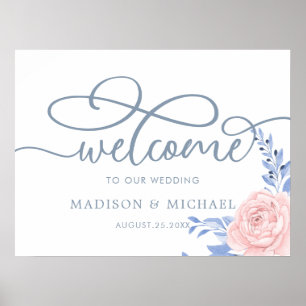 Roze Geometric Gold Lijst Weddenschap Welkomstwoor Poster