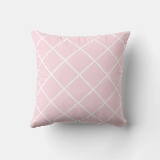 Roze Geometric Squares Sierkussen (Achterkant)