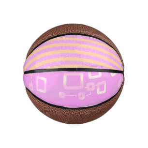 Roze geometrisch  basketbal