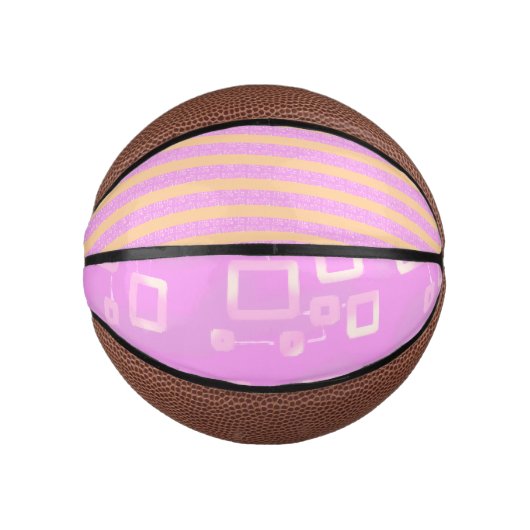 Roze geometrisch basketbal (Voorkant)