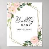 Roze geometrisch bubbelend bar pop bruis klik bord poster (Voorkant)