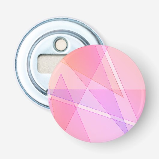 Roze geometrisch button flesopener (Voorkant)