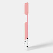 Roze Geometrisch en Polka Dots iPhone Hoesje (Rechterkant)