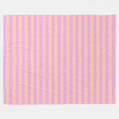 Roze geometrisch  fleece deken (Voorkant (Horizontaal))