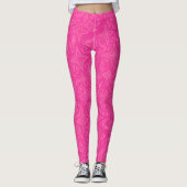 Roze geometrisch gepatenteerde Leggings (Voorkant)