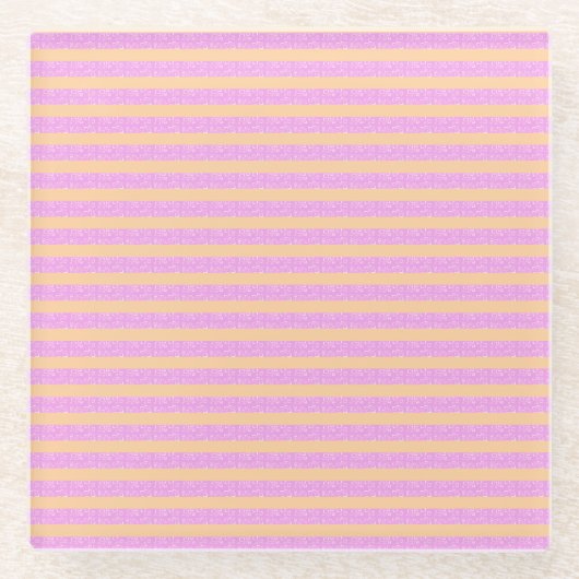Roze geometrisch glazen onderzetter (Voorkant)