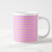 Roze geometrisch  grote koffiekop (Rechts)