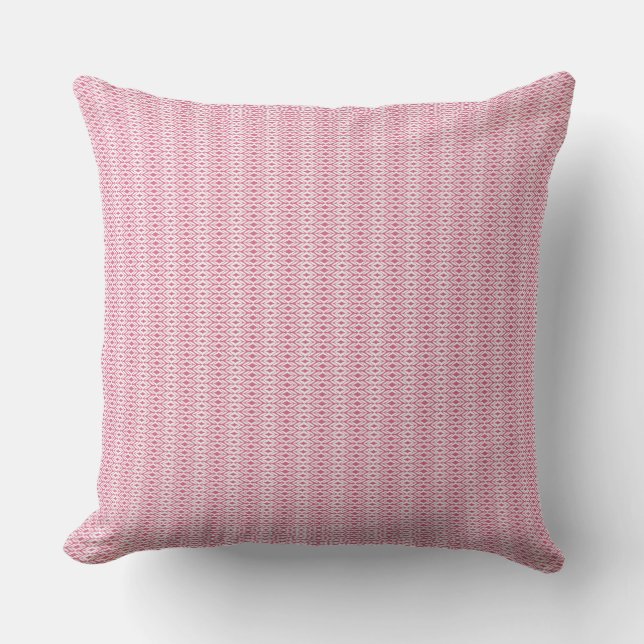 Roze geometrisch hoogwaardig ontwerp naadloos patr kussen (Voorkant)