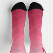 Roze geometrisch mesh patroon Monogram Sokken (Top)