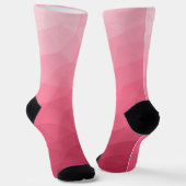 Roze geometrisch mesh patroon Monogram Sokken (Gebogen)