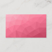 Roze geometrisch meshpatroon QR-code Monogram Visitekaartje (Achterkant)