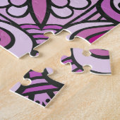 Roze geometrisch naadloos patroon legpuzzel (Zijkant)