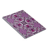 Roze geometrisch naadloos patroon notitieboek (Rechterzijde)