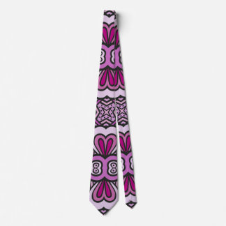 Roze geometrisch naadloos patroon stropdas