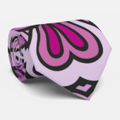 Roze geometrisch naadloos patroon stropdas (Opgerold)