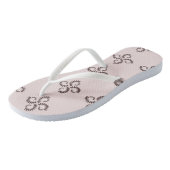 roze Geometrisch Patroon 3 Teenslippers (Schuin)