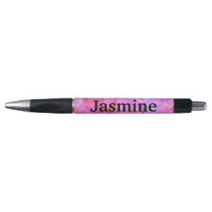 Roze geometrisch patroon Aangepaste naam Pen