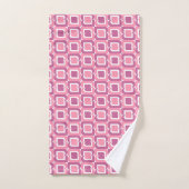 Roze geometrisch patroon bad handdoek (Handdoek)