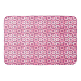 Roze geometrisch patroon badmat