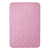 Roze geometrisch patroon badmat (Voorkant Verticaal)
