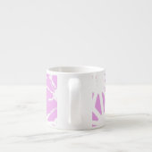 Roze geometrisch patroon espresso kop (Achterkant)