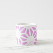 Roze geometrisch patroon espresso kop (Voorkant)