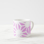 Roze geometrisch patroon espresso kop (Voorkant rechts)