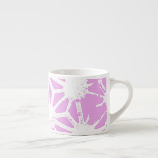 Roze geometrisch patroon espresso kop (Rechts)