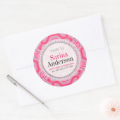Roze geometrisch patroon gemaakt door Stickers van (Envelop)