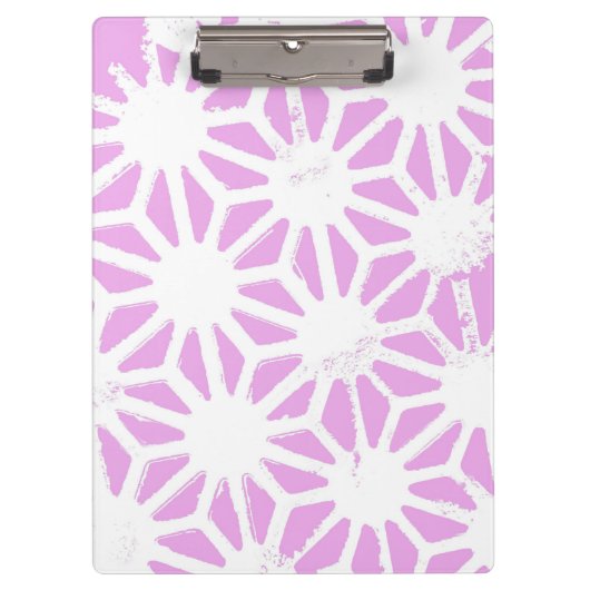 Roze geometrisch patroon klembord (Voorkant)
