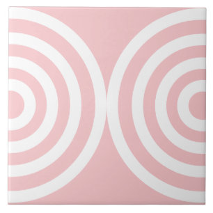 Roze geometrisch patroon Mid Century Modern Tegeltje