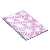 Roze geometrisch patroon notitieboek (Rechterzijde)