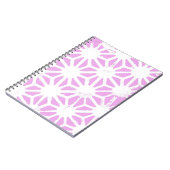 Roze geometrisch patroon notitieboek (Linkerzijde)