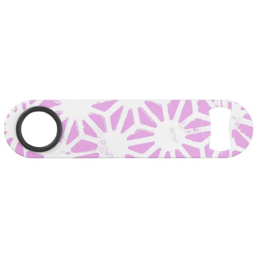 Roze geometrisch patroon speed flessenopener (Voorkant (Horizontaal))