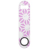 Roze geometrisch patroon speed flessenopener (Voorkant)