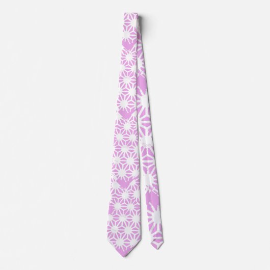 Roze geometrisch patroon stropdas (Voorkant)