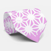 Roze geometrisch patroon stropdas (Opgerold)