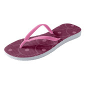Roze geometrisch patroon teenslippers (Schuin)