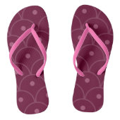 Roze geometrisch patroon teenslippers (Voetbed)