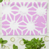 Roze geometrisch patroon theedoek (Gevouwen)
